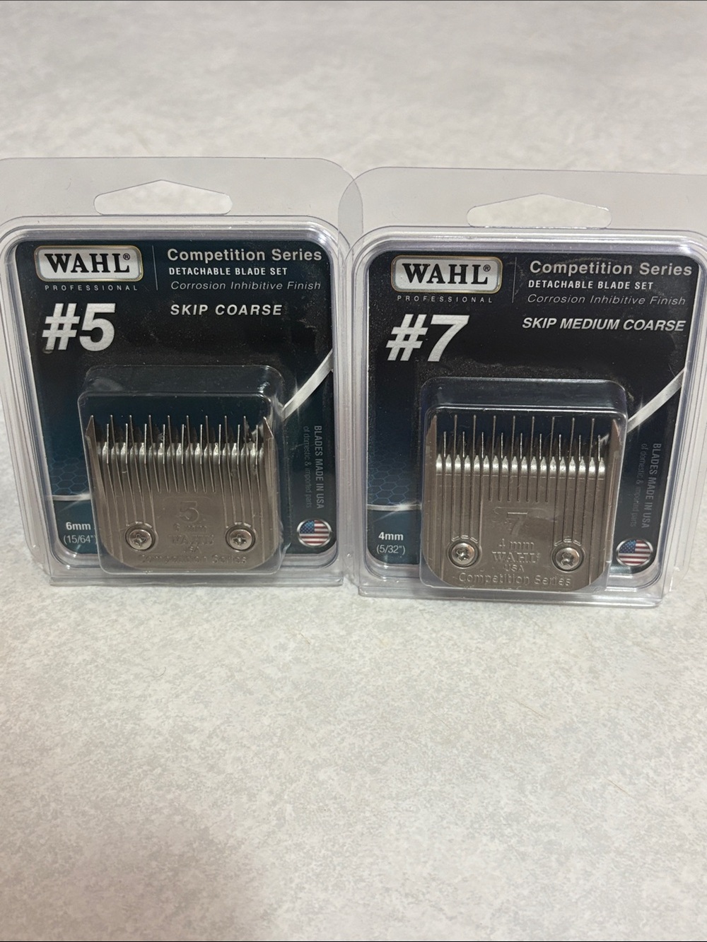 Wahl Competition Series #5 & #7 Detachable Clipper Blades - Silver